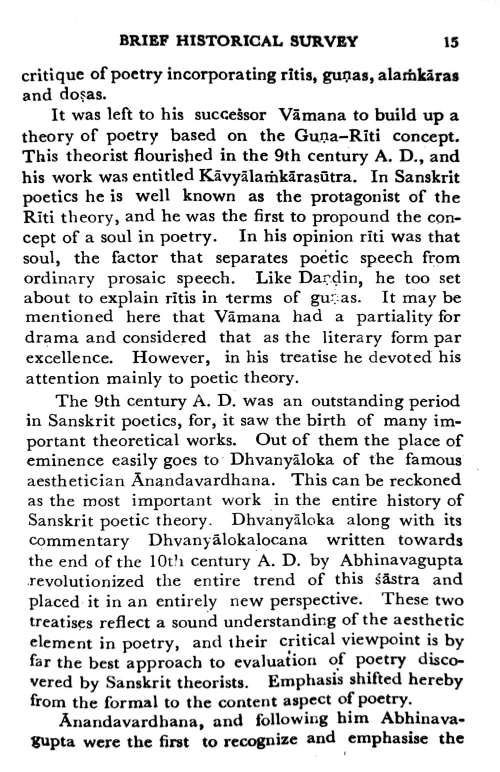 An Outlines of Sanskrit Poetics